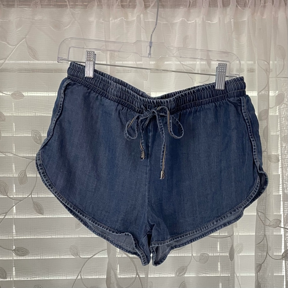 Denim Jogger Shorts